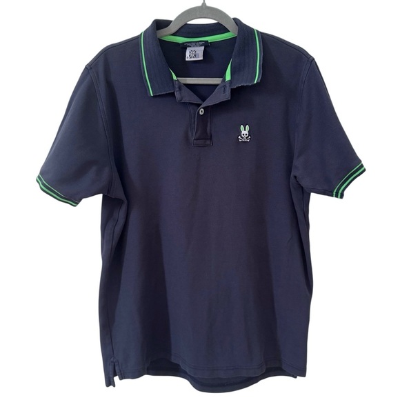 Psycho Bunny Other - Psycho Bunny Pima Cotton Short Sleeve Collared Polo Shirt Navy Size Large (6)